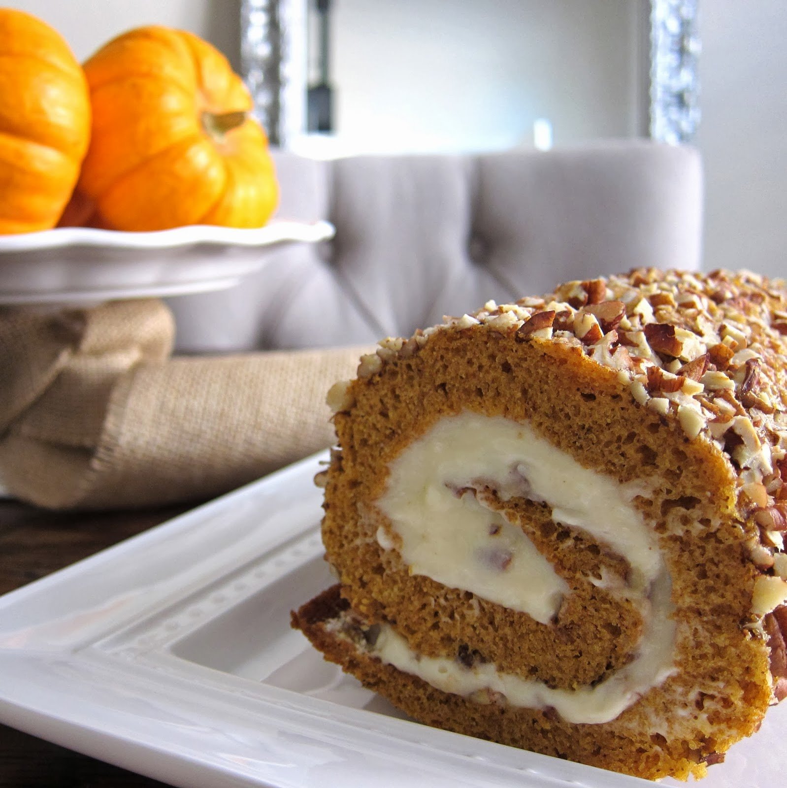 this is happiness: Pumpkin Roll Recipe with Cream Cheese ...